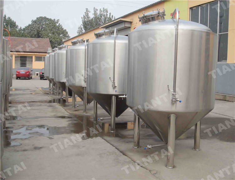 2000L fermentation tanks with 90 degree cone